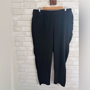 Womens Cuddl Duds Fleecewear Black lounge pants with pockets size 1X #1940